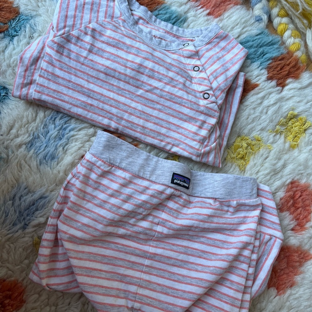 Patagonia Striped Button Pajama Set
